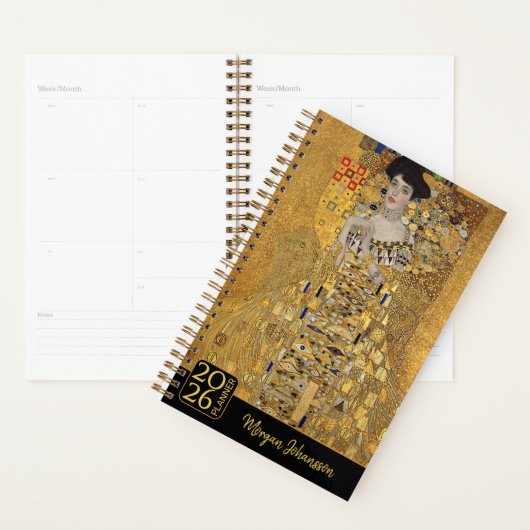 Gustav Klimt – Adele Bloch-Bauer – Custom Text プランナー手帳 (ディスプレー)