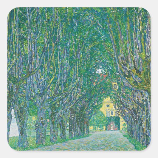 Gustav Klimt: Avenue of Schloss Kammer Park スクエアシール (正面)