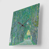 Gustav Klimt: Avenue of Schloss Kammer Park スクエア壁時計 (傾斜)