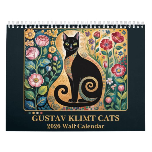 Gustav Klimt Cat | Elegant Art Nouveau Cat 2026 カレンダー (カバー)