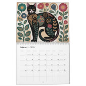 Gustav Klimt Cats 2026 Wall Calendar – Art Nouveau カレンダー (2月 2026)