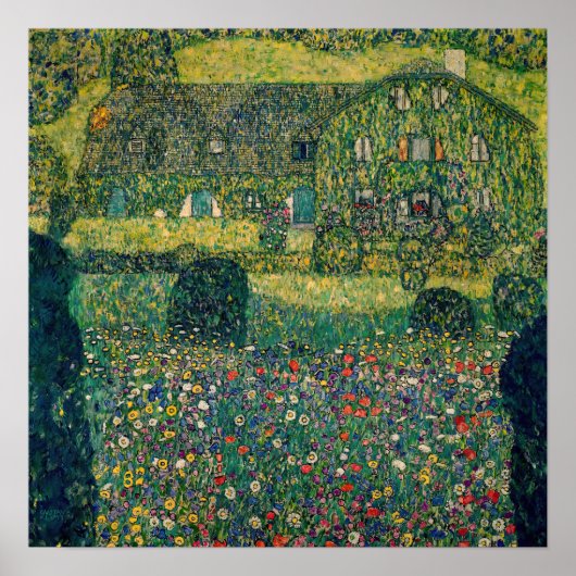 Gustav Klimt - Country House by the Attersee ポスター (正面)