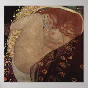 Gustav Klimt ~ Danae ポスター