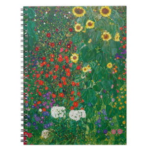 Gustav Klimt - Farm Garden with Sunflowers ノートブック