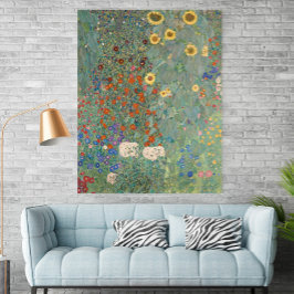 Gustav Klimt Farm Garden with Sunflowers (1907) ポスター