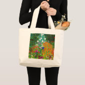 Gustav Klimt , “ Farmhouse garden ” ラージトートバッグ (正面(商品))