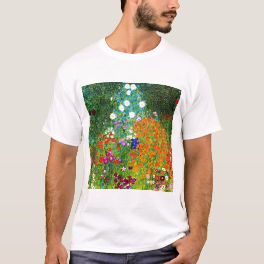 Gustav Klimt , “ Farmhouse garden ” Tシャツ (正面)