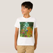 Gustav Klimt , “ Farmhouse garden ” Tシャツ (正面フル)