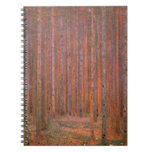 Gustav Klimt Fir Forest Tannenwald Red Trees ノートブック