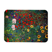 Gustav Klimt Flower Garden マグネット (横)