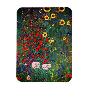 Gustav Klimt Flower Garden マグネット