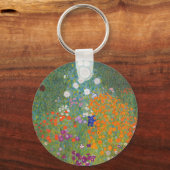Gustav Klimt Flower Garden Cottage Nature キーホルダー (正面)