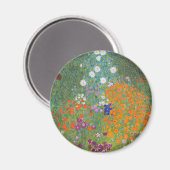 Gustav Klimt Flower Garden Cottage Nature マグネット (正面/裏面)