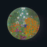Gustav Klimt Flower Garden Cottage Nature 缶バッジ<br><div class="desc">A beautiful garden painting - this is a classic painting by Gustav Klimt,  called Cottage Garden,  or Bauergarten,  1907,  which is a close up of a flower garden,  a colorful floral painting.</div>