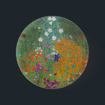 Gustav Klimt Flower Garden Cottage Nature 缶バッジ<br><div class="desc">A beautiful garden painting - this is a classic painting by Gustav Klimt,  called Cottage Garden,  or Bauergarten,  1907,  which is a close up of a flower garden,  a colorful floral painting.</div>