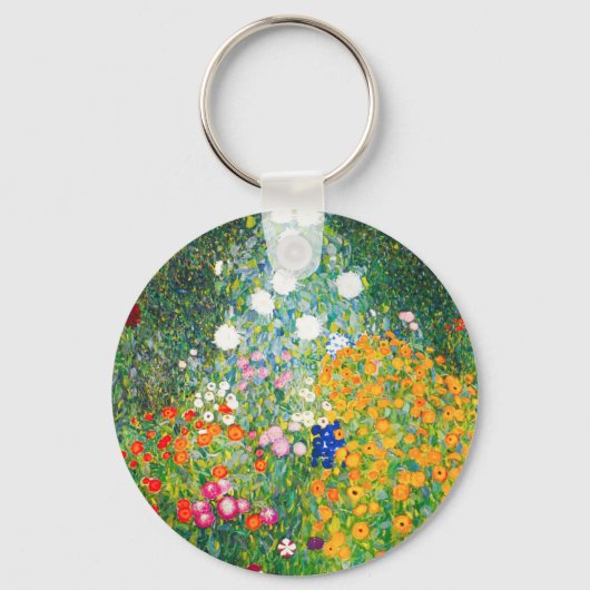 Gustav Klimt Flower Garden Key Chain キーホルダー (正面)