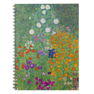 Gustav Klimt Flower Garden Vintage Art Nouveau ノートブック