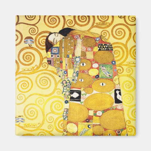 Gustav Klimt Fulfillment Lovers Fine Art マグネット (正面)