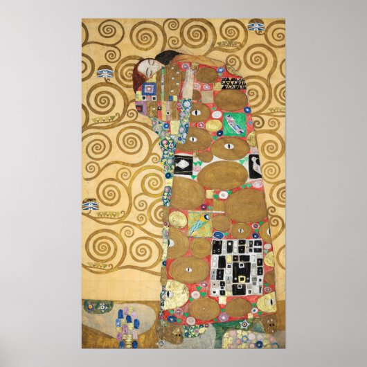 Gustav Klimt - Fulfillment, Stoclet Frieze ポスター (正面)