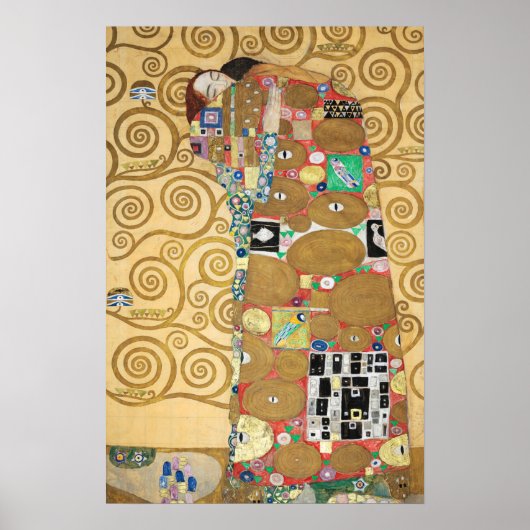 Gustav Klimt - Fulfillment, Stoclet Frieze ポスター (正面)