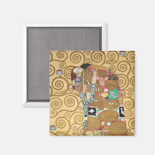 Gustav Klimt - Fulfillment, Stoclet Frieze マグネット (正面/裏面)