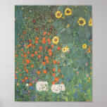 Gustav Klimt Garden With Sunflowers Original ポスター<br><div class="desc">Gustav Klimt Garden With Sunflowers Original Version</div>