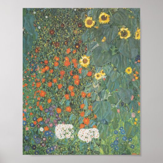 Gustav Klimt Garden With Sunflowers Original ポスター (正面)