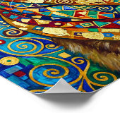 Gustav Klimt Grumpy Cat with Blue Eyes ポスター (角)