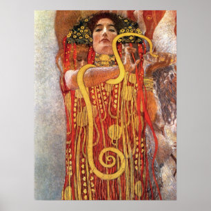 Gustav Klimt - Hygieia Medicine Goddess of Health ポスター