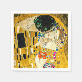 Gustav Klimt Kiss / Valentine's Day Romantic Art スタンダードカクテルナプキン