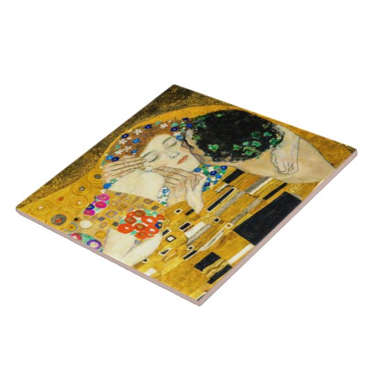 Gustav Klimt Kiss / Valentine's Day Romantic Art タイル (側面)