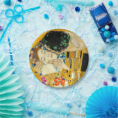 Gustav Klimt Kiss / Valentine's Day Romantic Art ペーパープレート (パーティー)