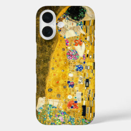 Gustav Klimt Kiss / Valentine's Day Romantic Art iPhone 16ケース