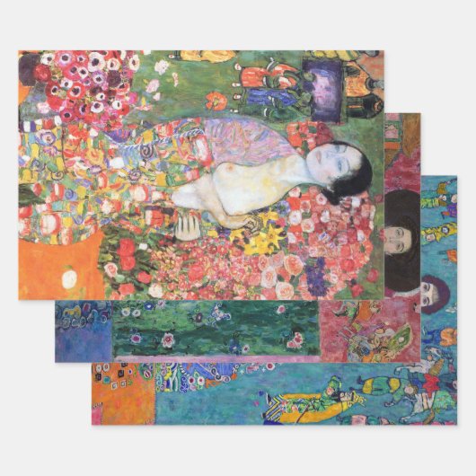 Gustav Klimt, Ladies ラッピングペーパーシート (セット)
