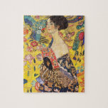 Gustav Klimt Lady With Fan ジグソーパズル<br><div class="desc">Gustav Klimt Lady With Fan Jigsaw Puzzle.</div>