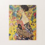 Gustav Klimt Lady With Fan ジグソーパズル<br><div class="desc">Gustav Klimt Lady With Fan Jigsaw Puzzle.</div>