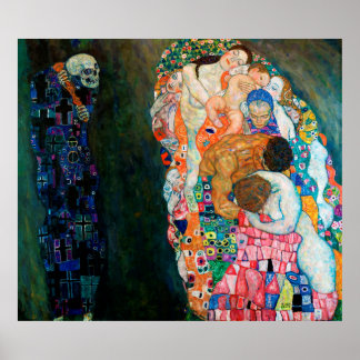 Gustav Klimt "Life and Death" ポスター