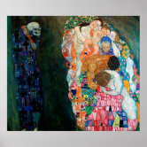 グスタフクリムト – 死と生命， 1910 ポスター | Zazzle.co.jp