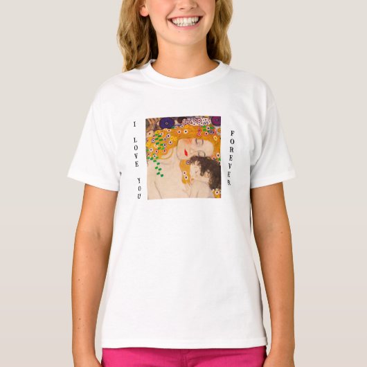 Gustav Klimt - Mother and Child  Tシャツ (正面)