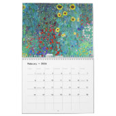 Gustav Klimt painting art カレンダー (2月 2026)