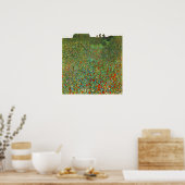 Gustav Klimt Poppy Field Poster ポスター (キッチン)