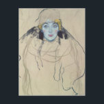 Gustav Klimt- Portrait of a Lady (unfinished) ポストカード<br><div class="desc">This Symbolism portrait masterpiece titled, Portrait of a Lady (unfinished) is made by the famous painter, Gustav Klimt using pen, ink, watercolor on paper in 1918. Gustav Klimt was an Austrian symbolist painter and one of the most prominent members of the Vienna Secession movement. Klimt is noted for his paintings,...</div>