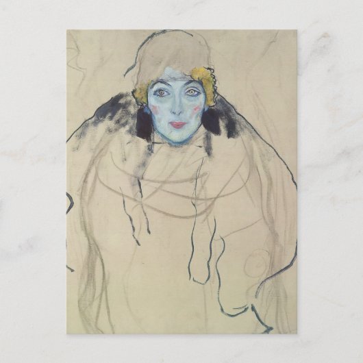 Gustav Klimt- Portrait of a Lady (unfinished) ポストカード (正面)
