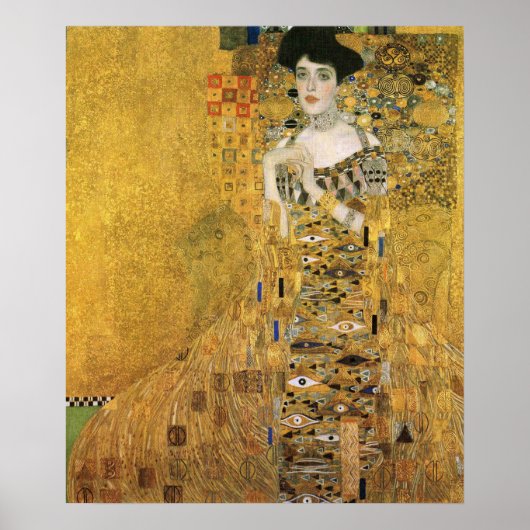 Gustav Klimt - Portrait Of Adele Bloch Bauer ポスター (正面)