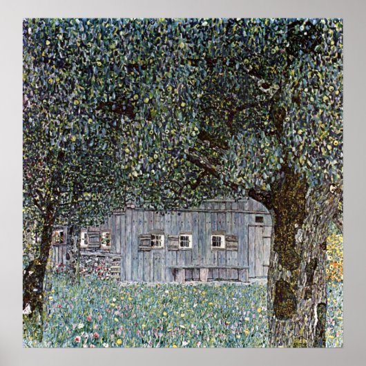 Gustav Klimt Poster ~ Farm Houses ポスター (正面)