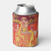 Gustav Klimt Red Woman Gold Snake Painting 缶クーラー (缶正面)