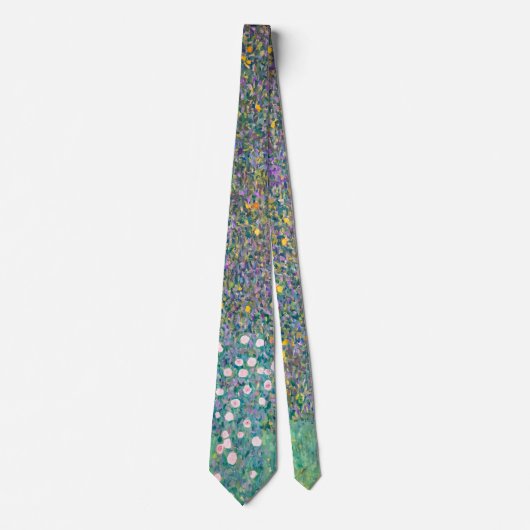 Gustav Klimt - Rosebushes under the Trees ネクタイ (正面)