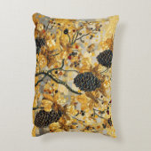 gustav klimt Rustic Pinecone Holiday Winter Bathro アクセントクッション (裏面(縦))