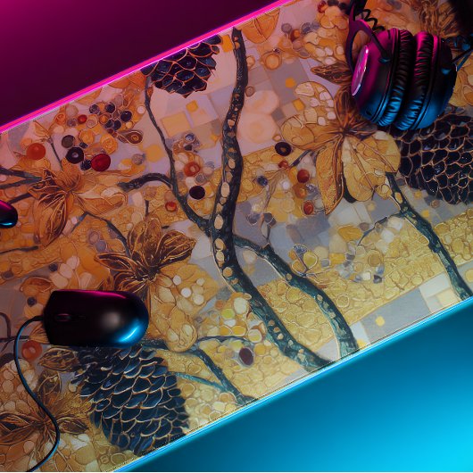 gustav klimt Rustic Pinecone Holiday Winter Bathro デスクマット