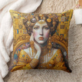 Gustav Klimt Seated Woman クッション (ブランケット)